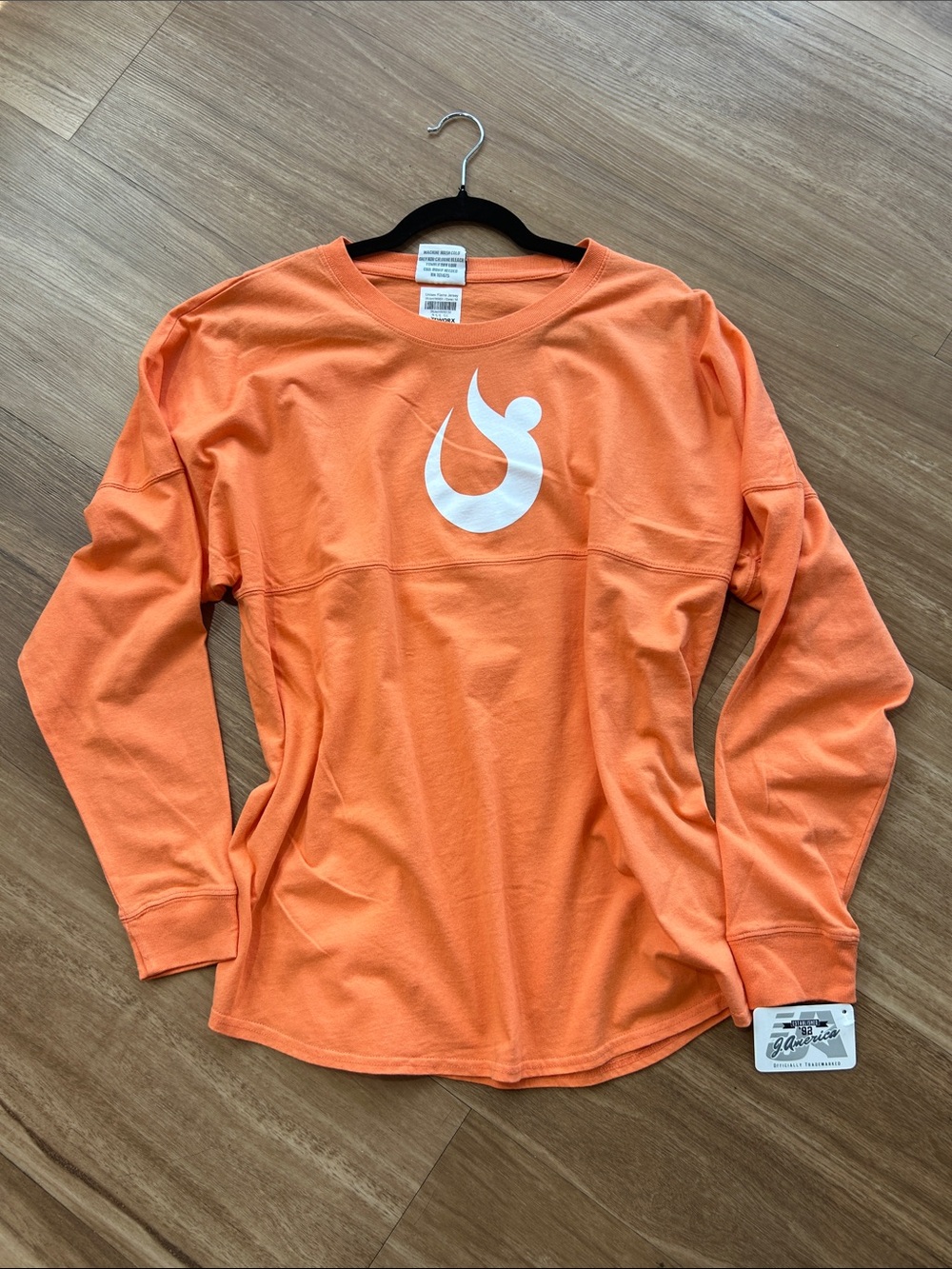 Women's Orange Long-Sleeve Logo Tee by (unbranded)